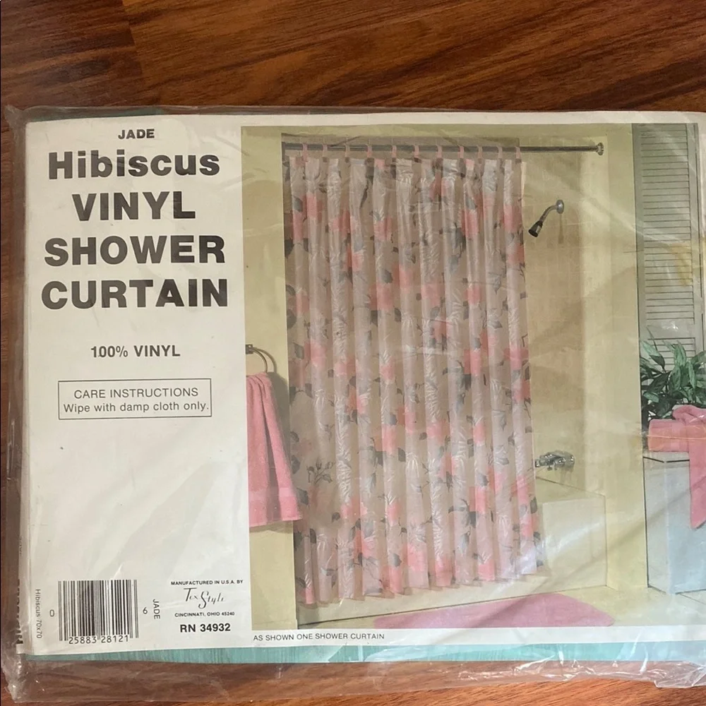 Vintage Tropical Green Shower Curtain
